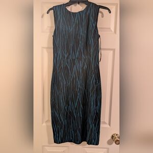 Forest Green On Black Calvin Klein Dress